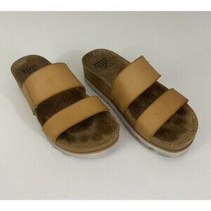 Reef Cushion Vista Hi Women's 7M Sandals Cognac Brown Granola Surf Girl